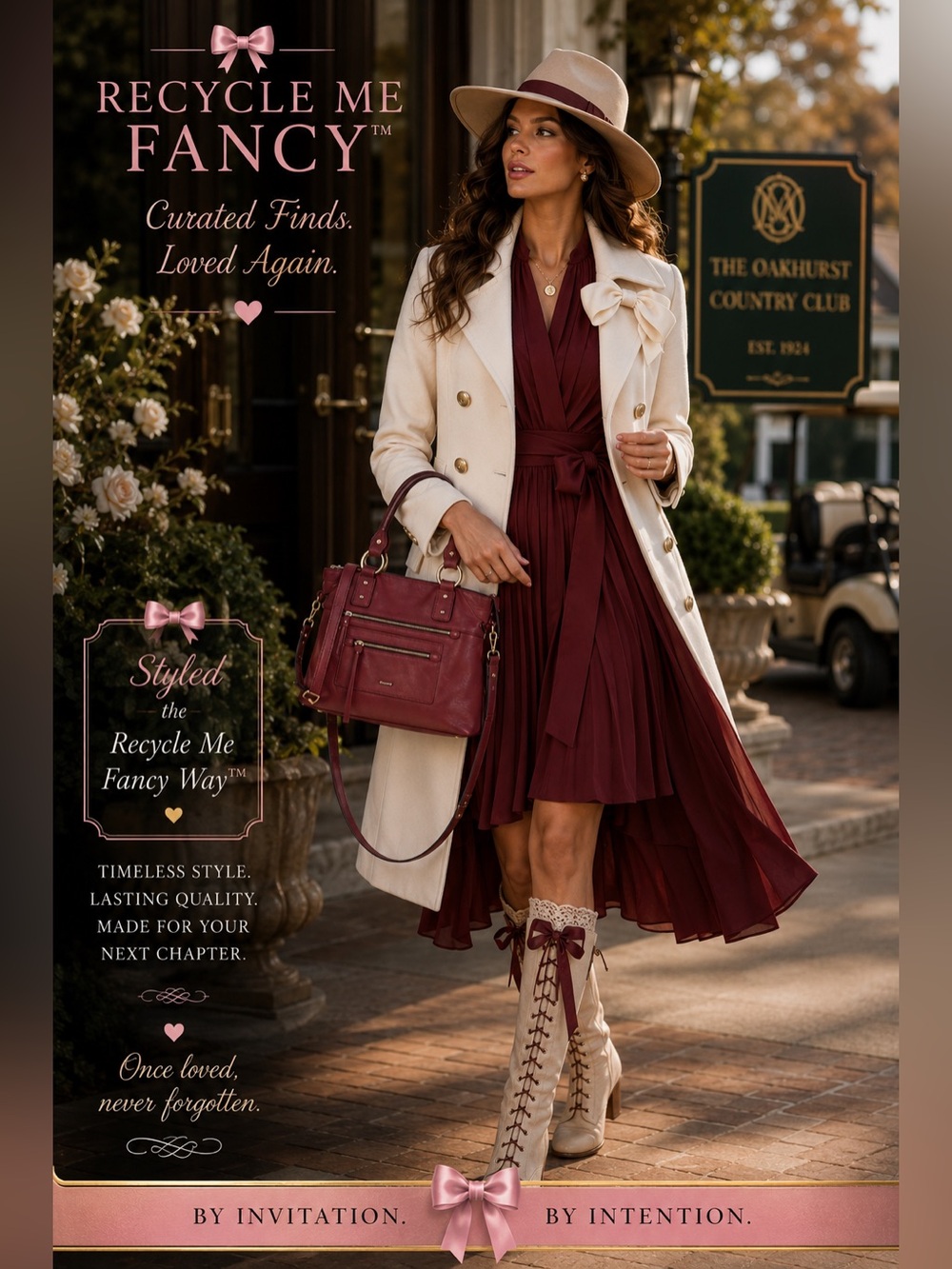 Lodis burgundy Red Leather Tote Bag with Structured Design